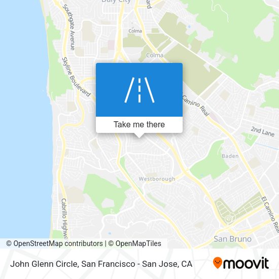 John Glenn Circle map
