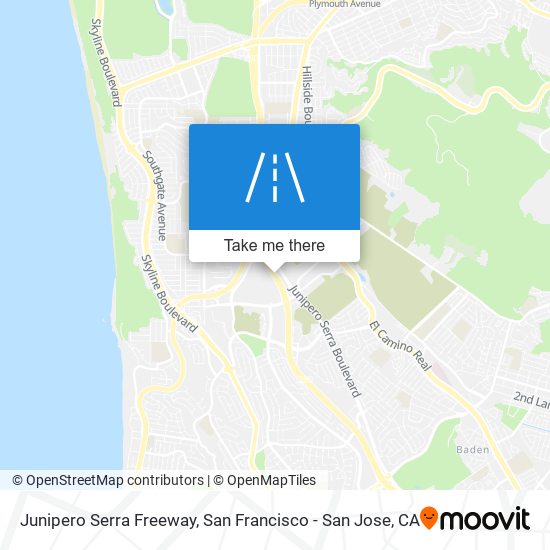 Junipero Serra Freeway map