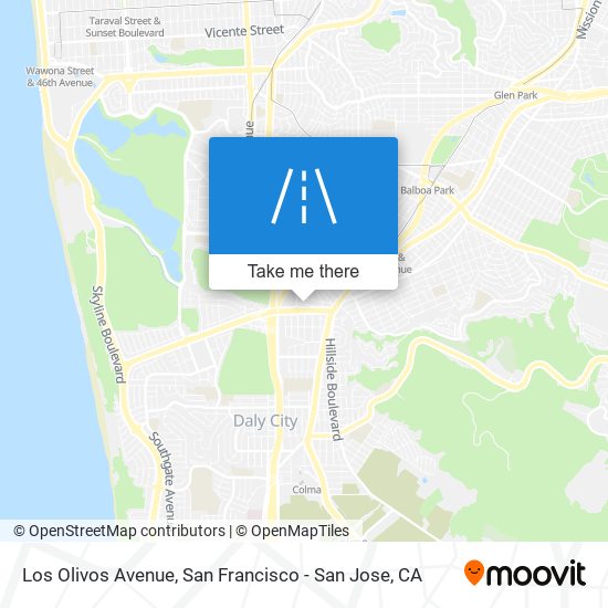 Los Olivos Avenue map