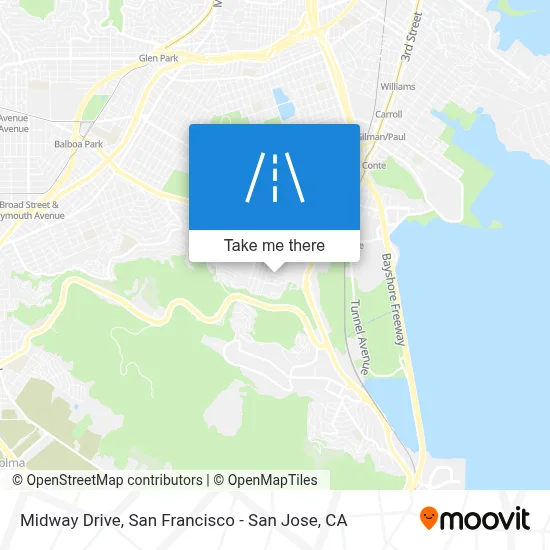 Midway Drive map