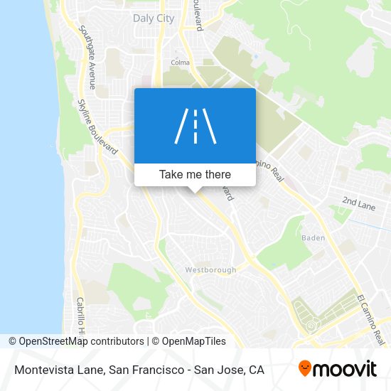 Montevista Lane map