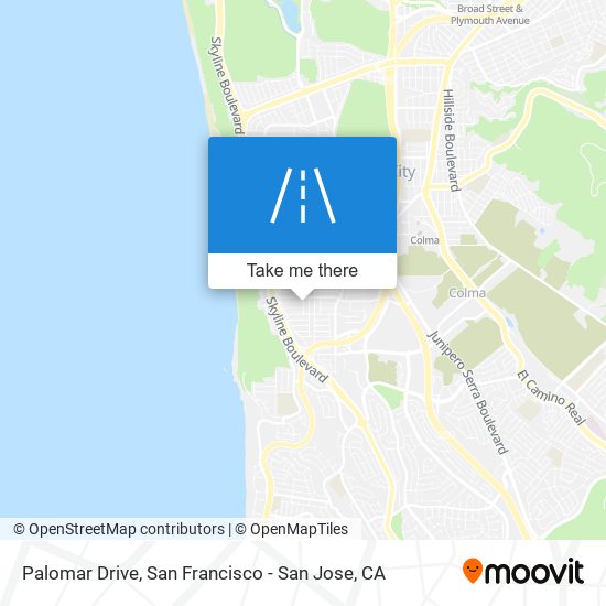 Palomar Drive map