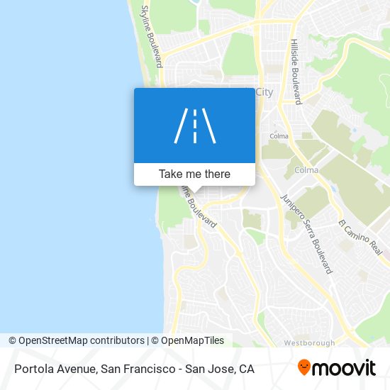 Portola Avenue map