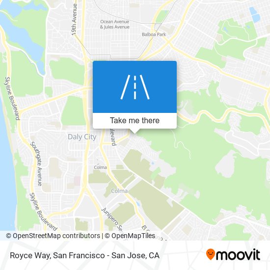 Royce Way map