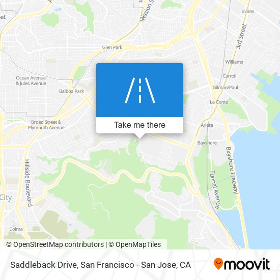 Saddleback Drive map