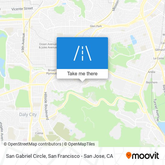 San Gabriel Circle map