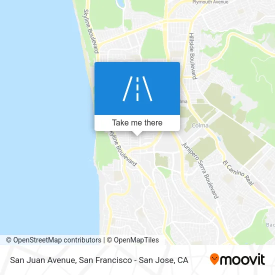 San Juan Avenue map