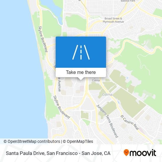 Santa Paula Drive map