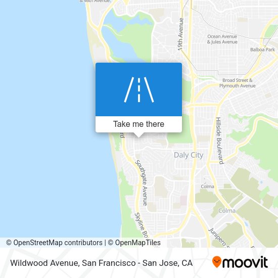 Mapa de Wildwood Avenue