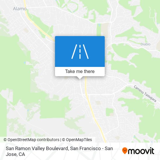 Mapa de San Ramon Valley Boulevard