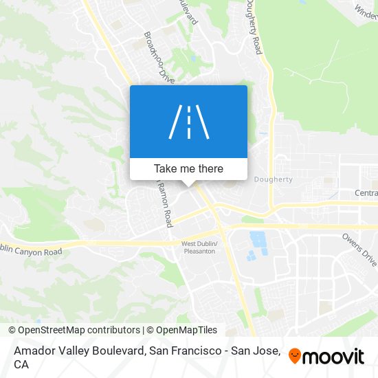 Amador Valley Boulevard map