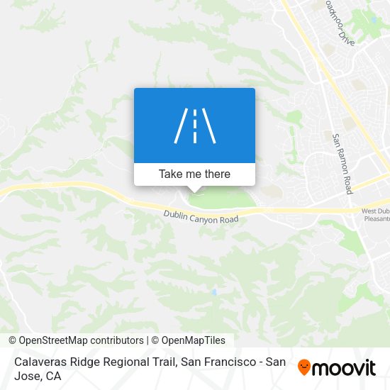 Calaveras Ridge Regional Trail map