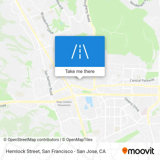 Hemlock Street map