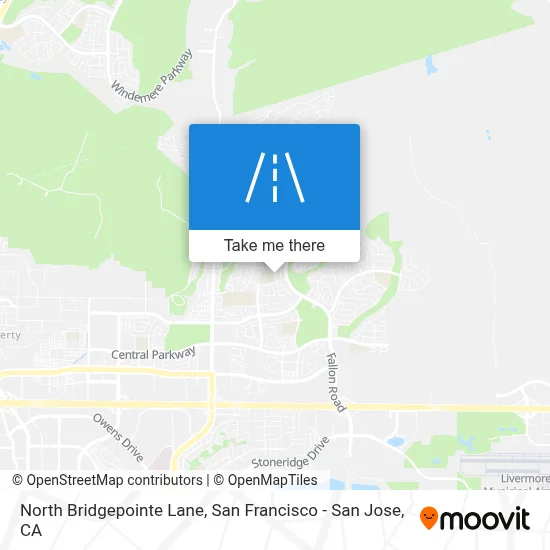 North Bridgepointe Lane map