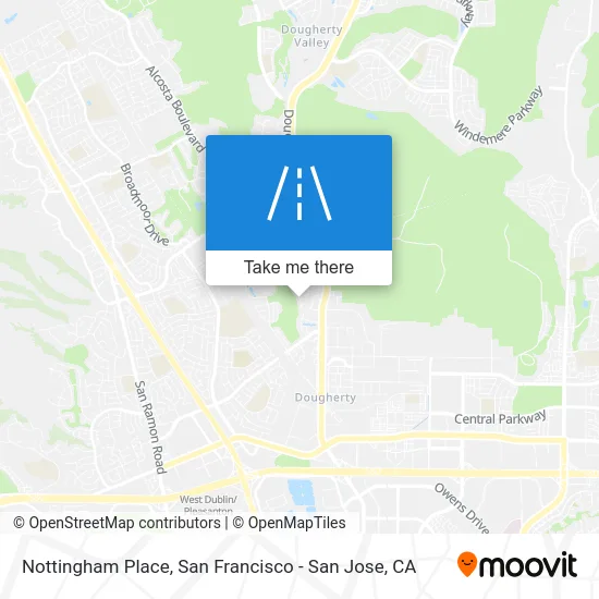 Nottingham Place map