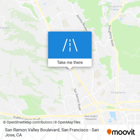 San Ramon Valley Boulevard map