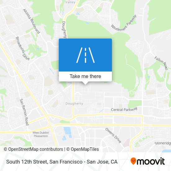 South 12th Street map