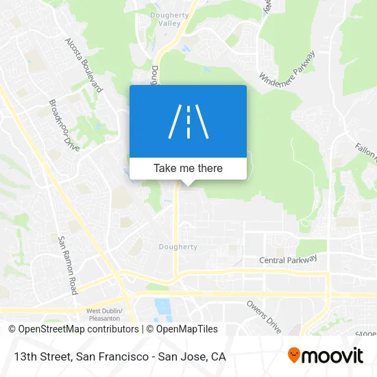 13th Street map