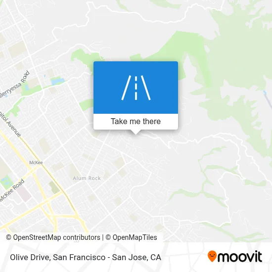 Olive Drive map