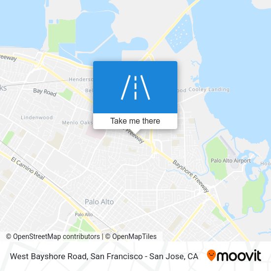 Mapa de West Bayshore Road