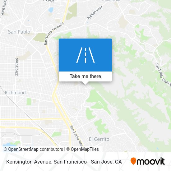 Kensington Avenue map