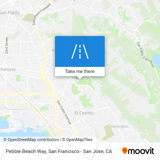 Pebble Beach Way map