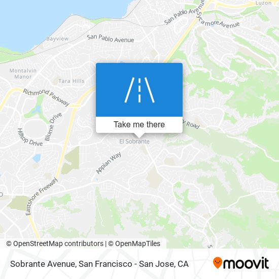 Sobrante Avenue map