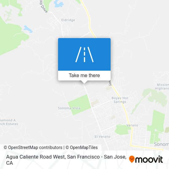Mapa de Agua Caliente Road West