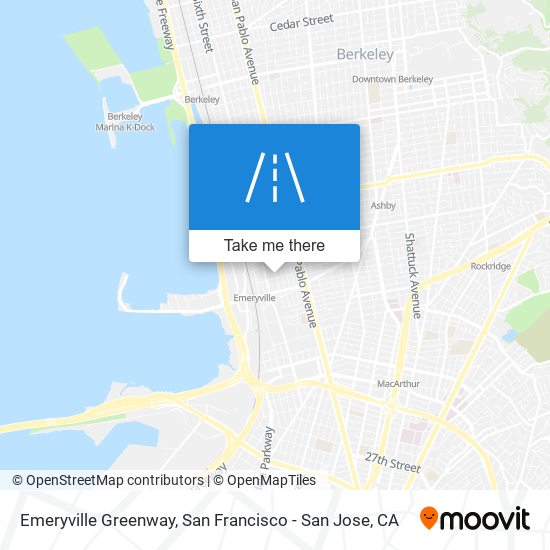 Emeryville Greenway map