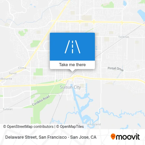 Delaware Street map