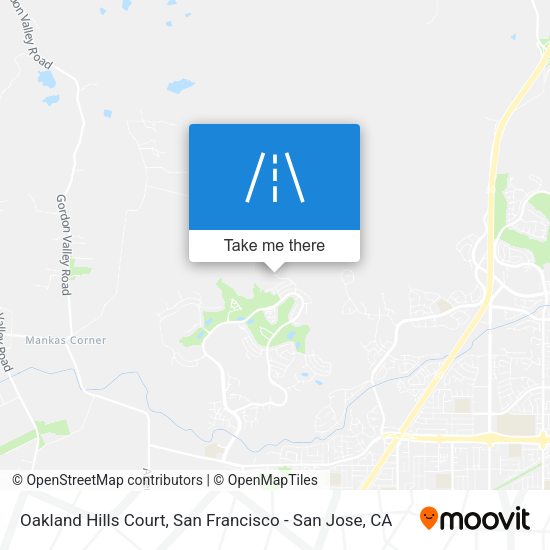 Mapa de Oakland Hills Court
