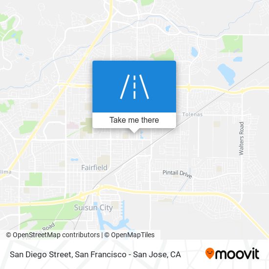 Mapa de San Diego Street