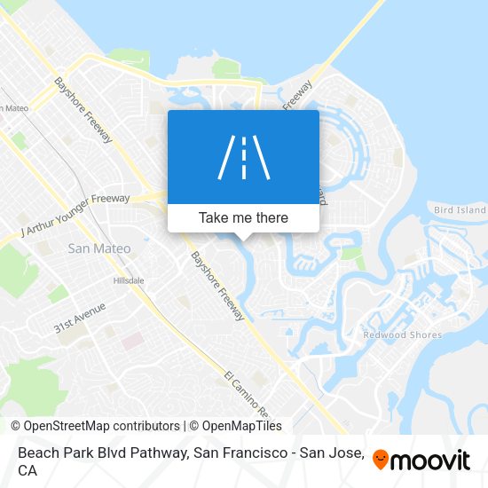 Beach Park Blvd Pathway map