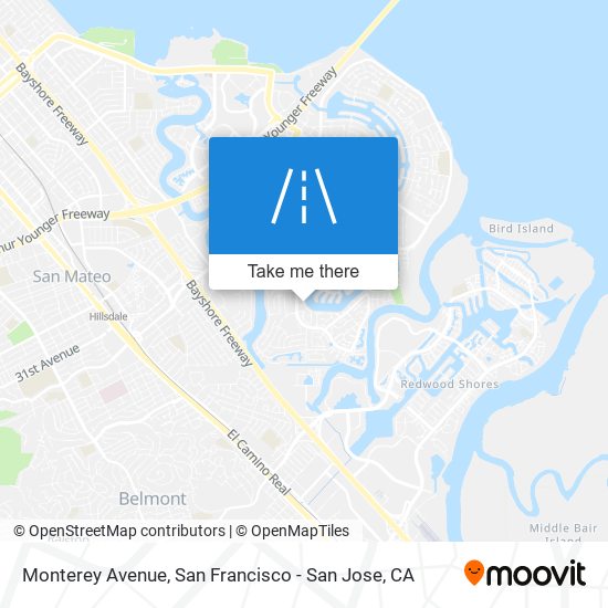 Monterey Avenue map