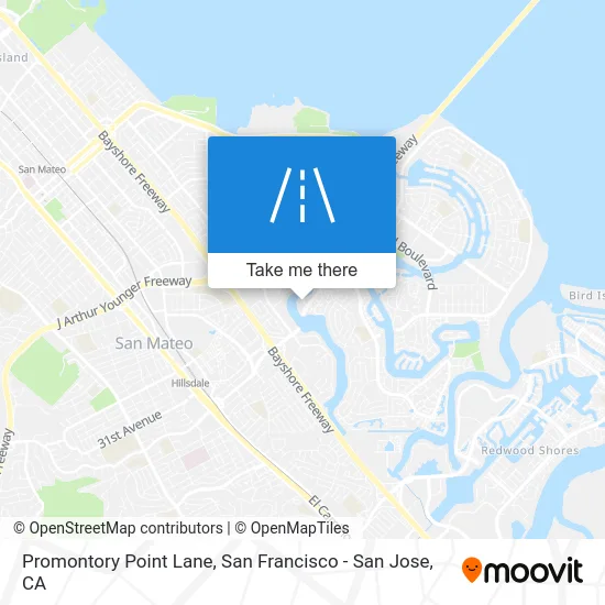 Promontory Point Lane map