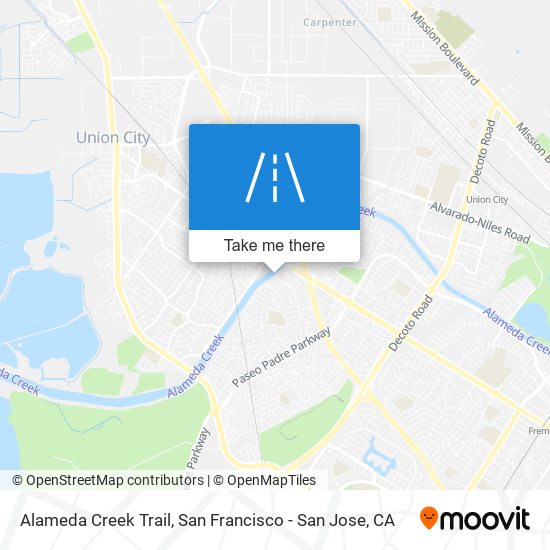 Mapa de Alameda Creek Trail