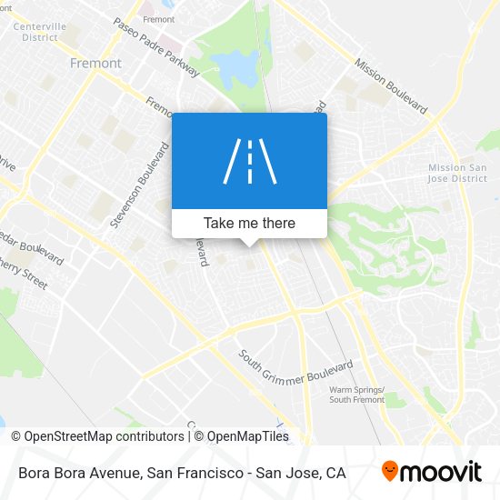 Mapa de Bora Bora Avenue