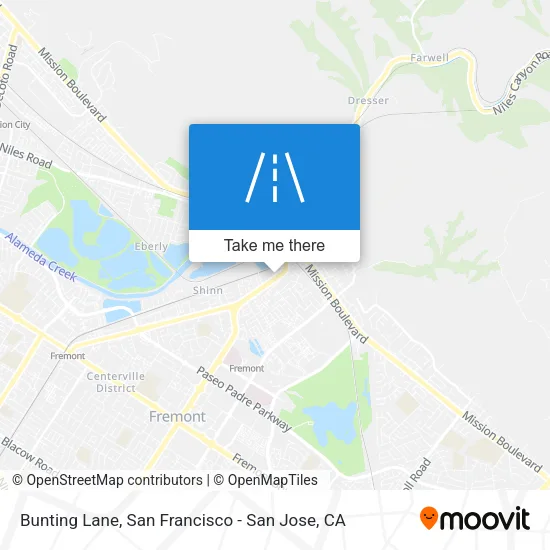 Bunting Lane map