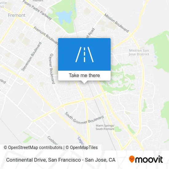 Continental Drive map