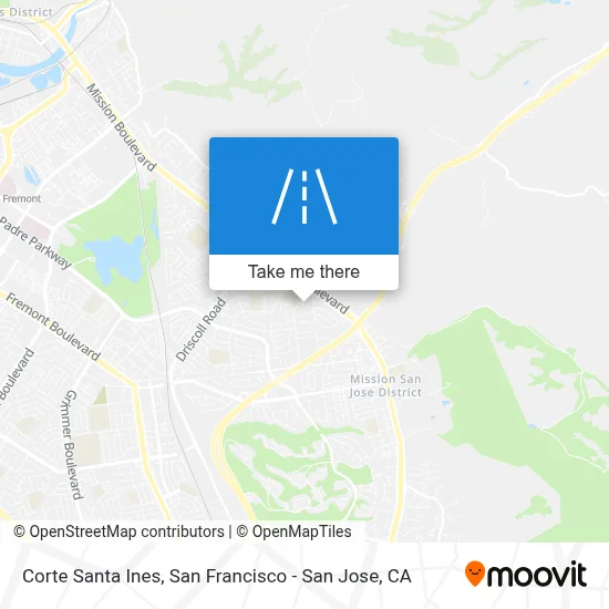 Corte Santa Ines map