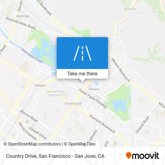 Country Drive map