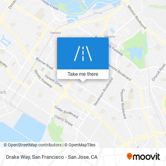 Drake Way map