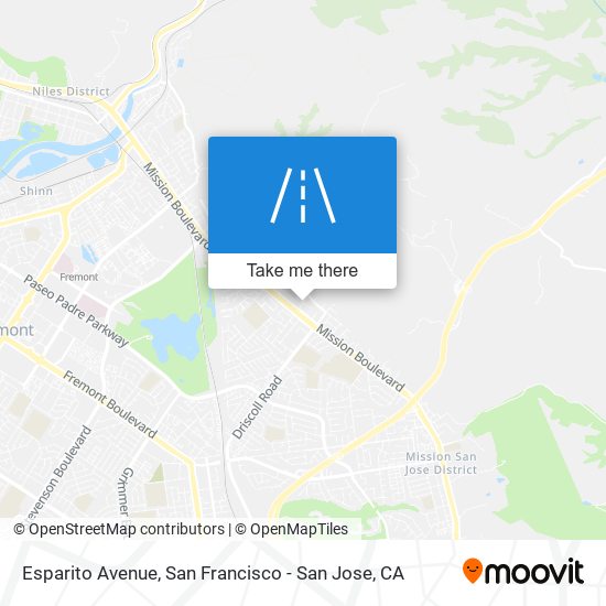 Esparito Avenue map