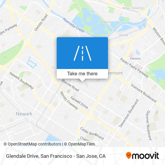 Glendale Drive map