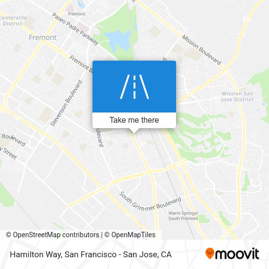 Hamilton Way map