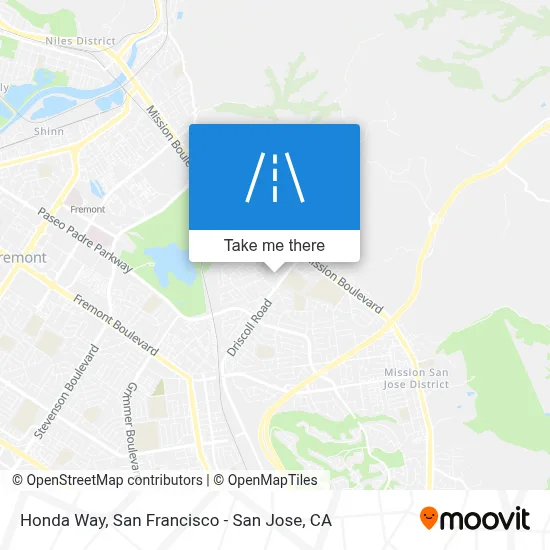 Honda Way map