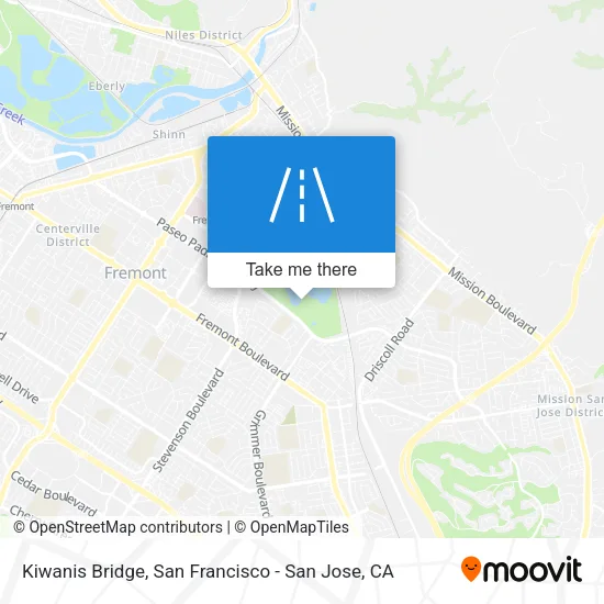 Mapa de Kiwanis Bridge