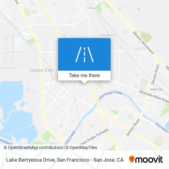 Lake Berryessa Drive map