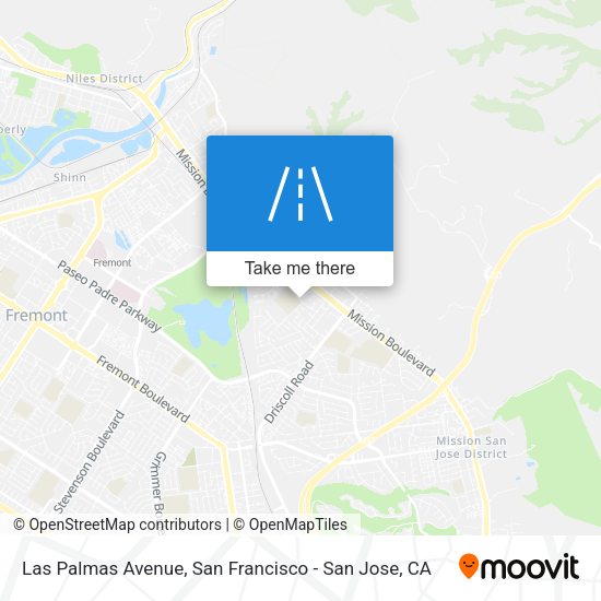 Las Palmas Avenue map