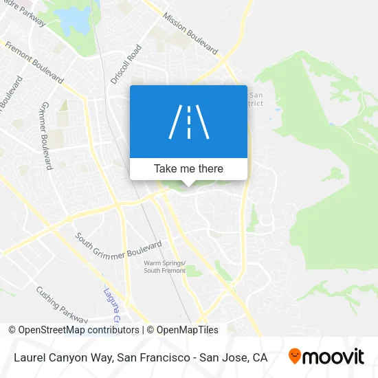 Laurel Canyon Way map